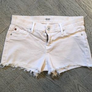 Hudson cream cut off shorts